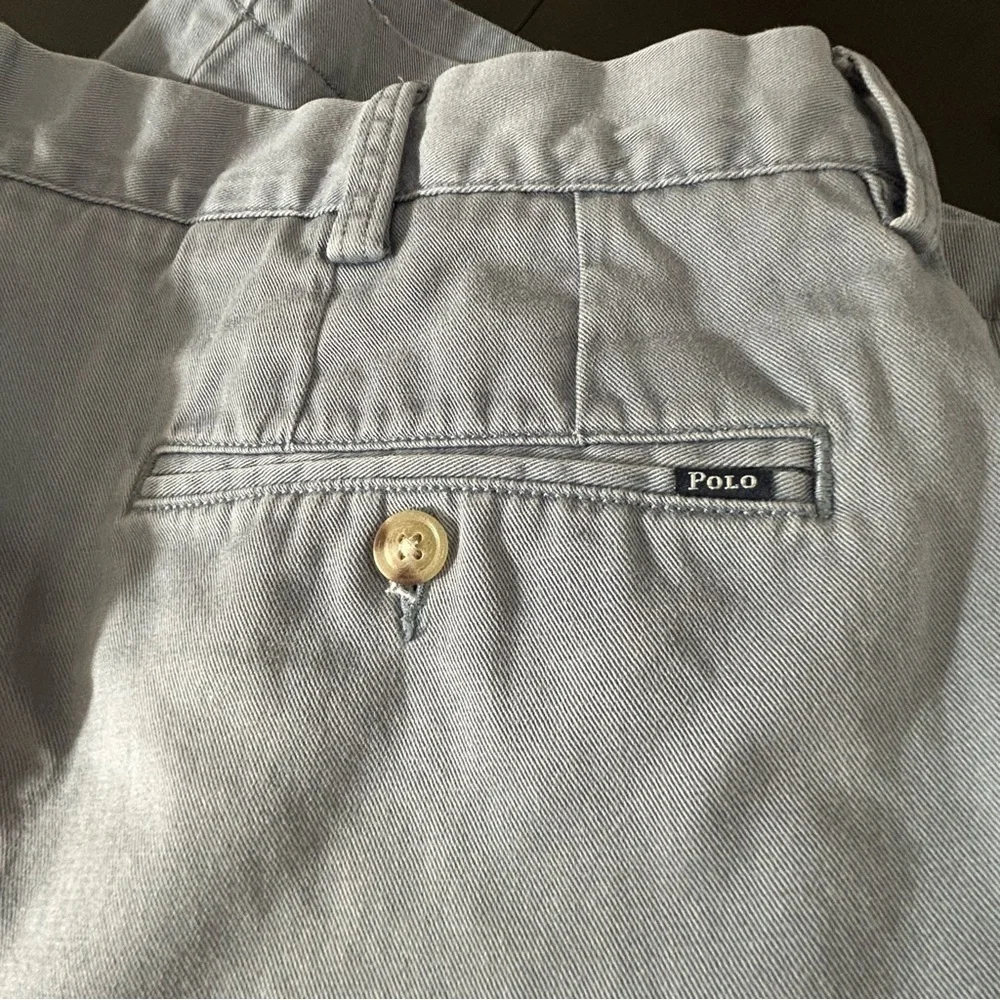 POLO Ralph Lauren Men's Cotton Flat Front Shorts Classic Fit Blue/Gray Size 36
